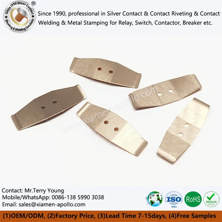 Kopermetaal stempelen elektrische onderdelen