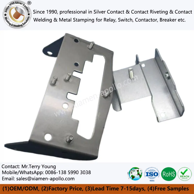 Aangepaste OEM koolstofstaal zink gecoat metaal stempelen voor elektriciteit