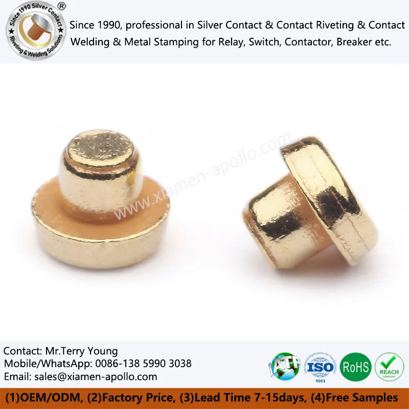 Elektrisch contact verguld