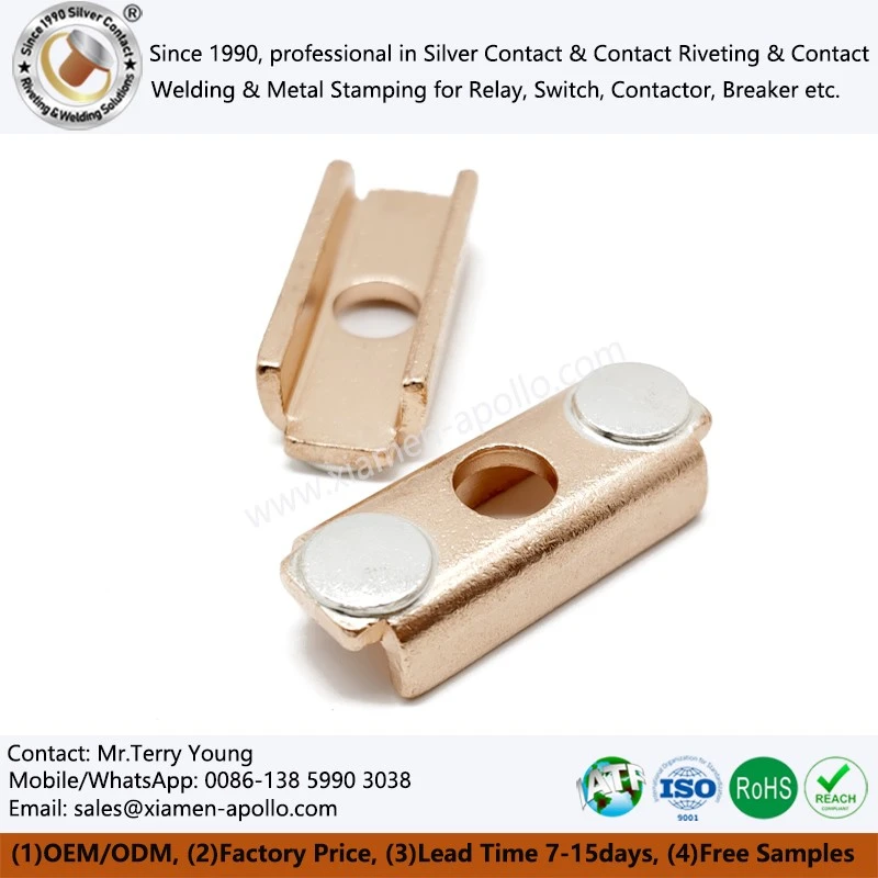 Silver Contact Brazing on Copper Bars Silver Contact Brazing on Copper Bars