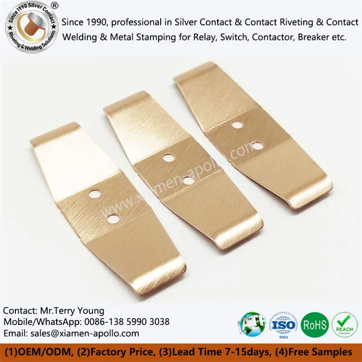 Metaal stempelen koperen contactonderdelen