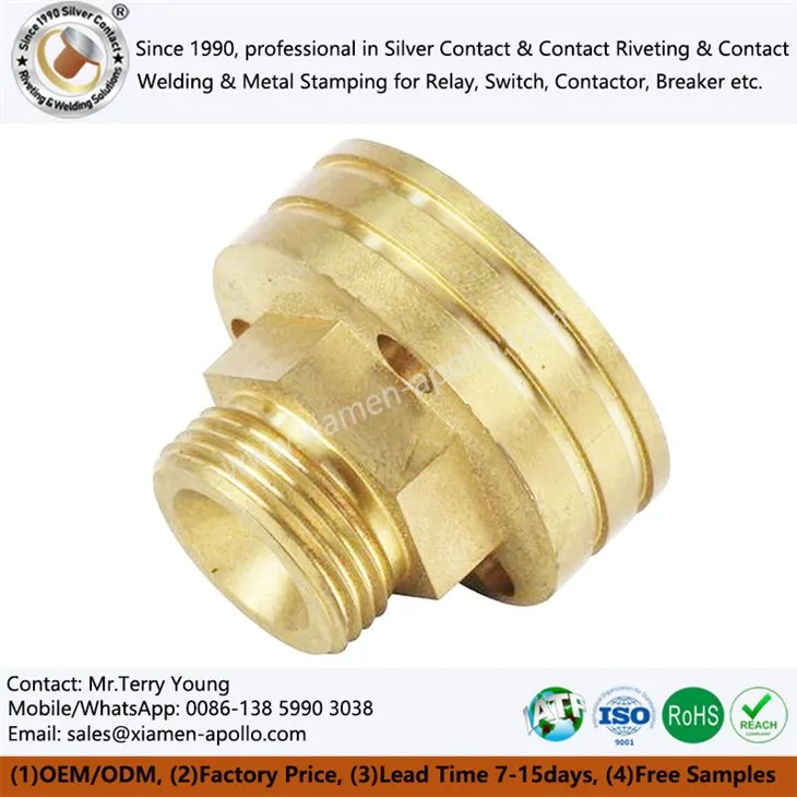 Precisie messing CNC -onderdelen