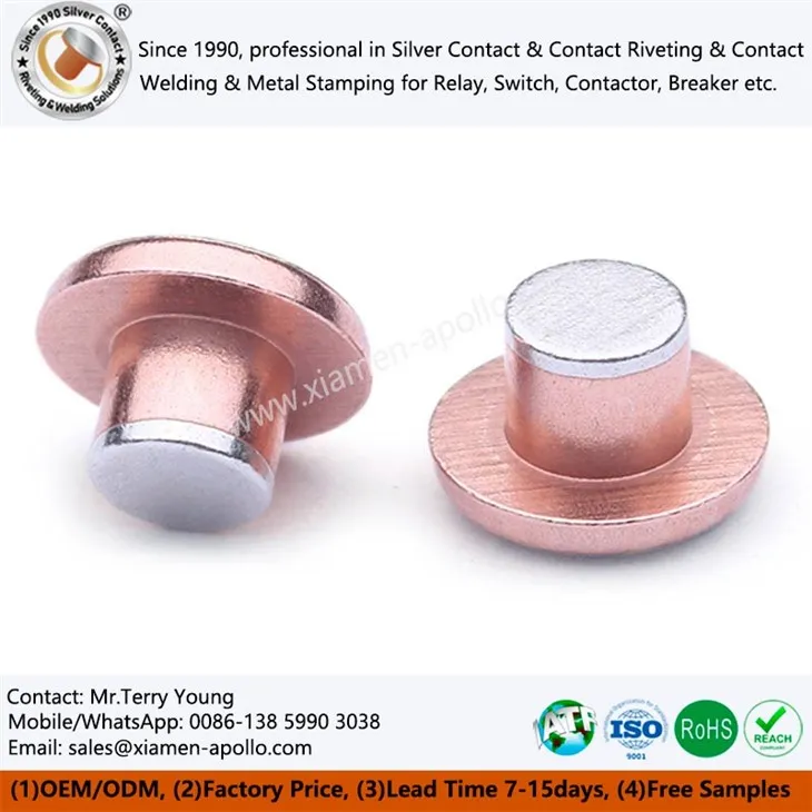 Trimetal Silver Rivet Elektrische contacten